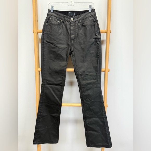 ASOS Black Parisian coated flare jeans size 26/36 - Picture 2 of 13